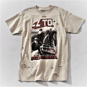 ZZ Top Tres Hombres Poster blues rock Official destroyed T-Shirt M/L fits L NWT